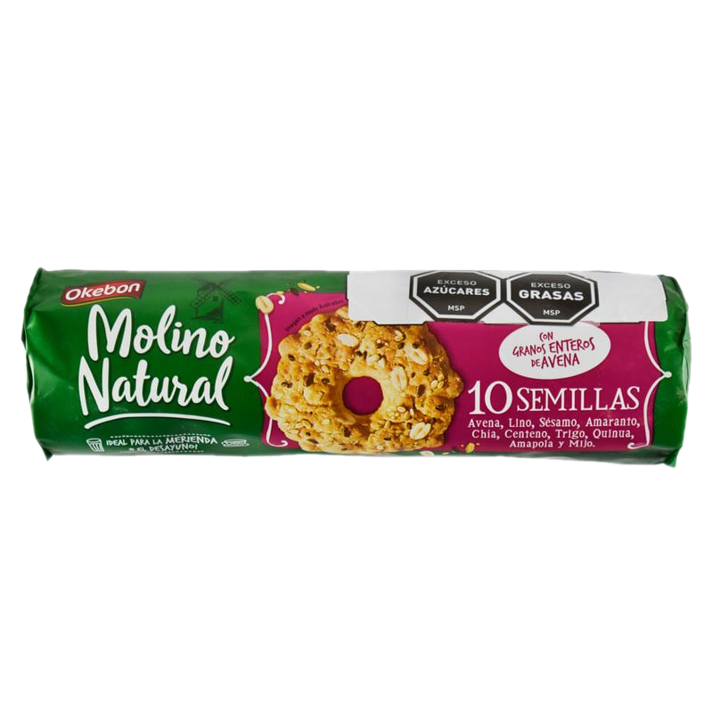 Galletitas Molino Natural Con Semillas Okebon 231 G