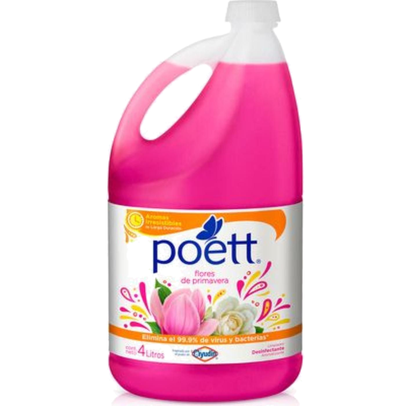Limpiador Desinfectante Poett Flores De Primavera 4 L