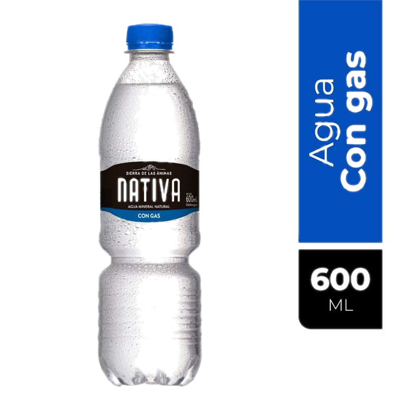 Agua Nativa Con Gas 600 Ml