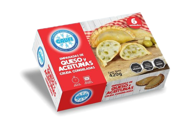 Empanadas Congeladas Crufi De Queso Y Aceitunas 6 Unidades