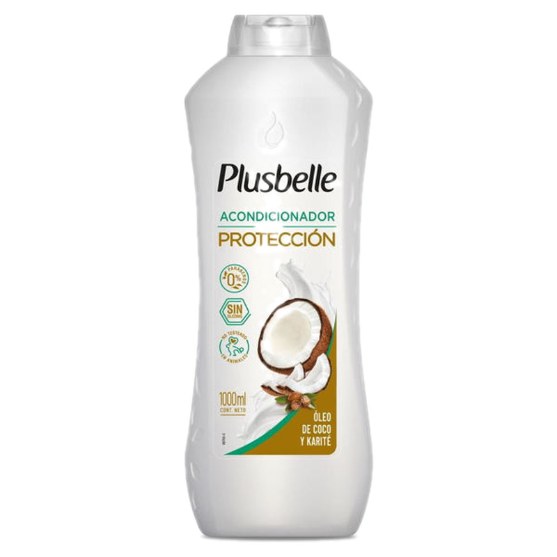 Plusbelle Acondicionador Proteccion Natural Oleo De Coco Y Karite 1 L