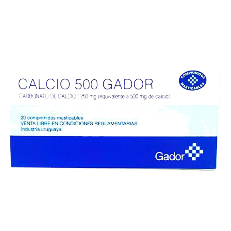 Calcio Gador 500 Mg X 20 Comprimidos