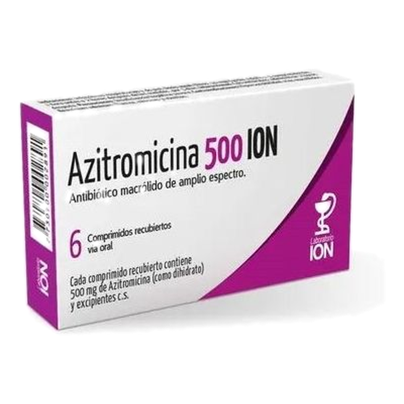 Azitromicina Ion 500 Mg X 6 Comprimidos