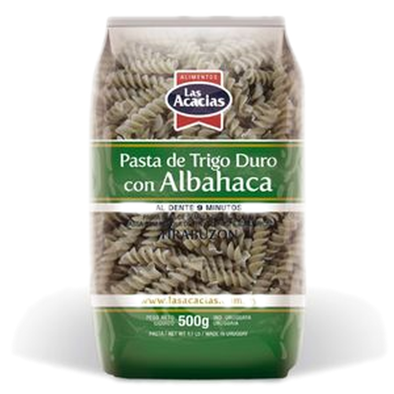 Fideos Las Acacias Albahaca Tirabuzon 500 G