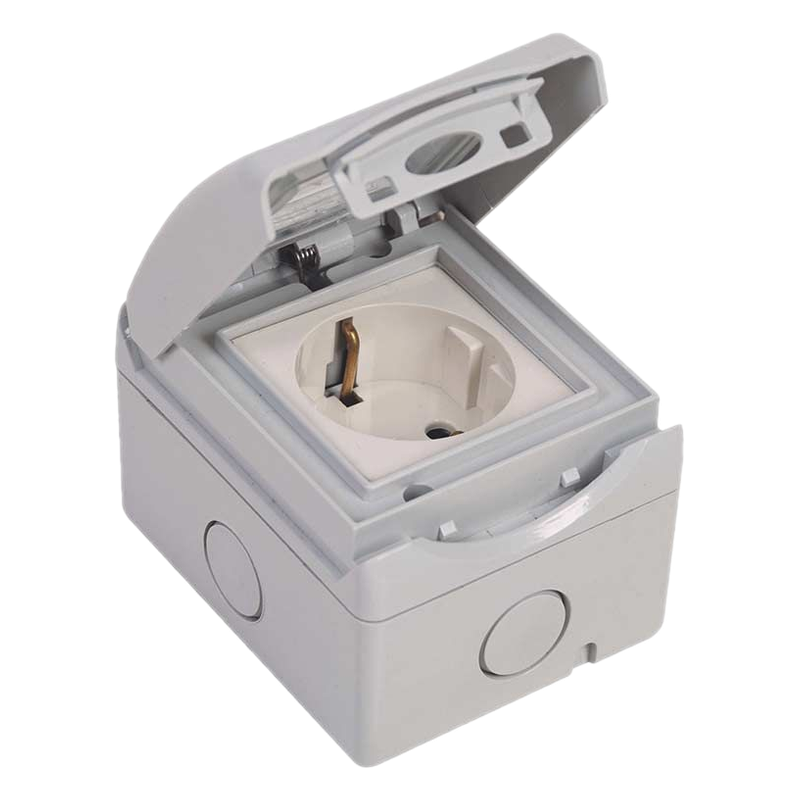 Caja Con Toma Corriente Schucko