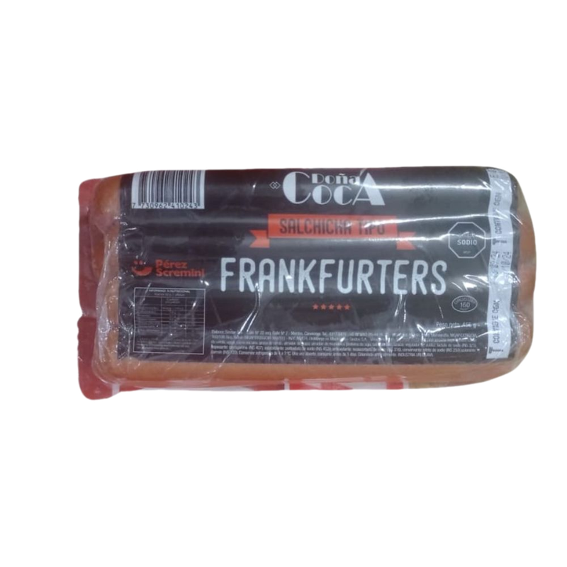 Frankfurters Largos Dona Coca 8 Unidades