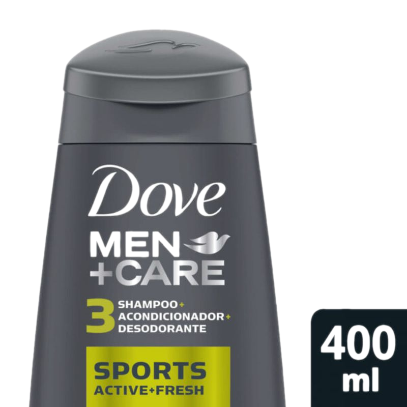 Shampoo Dove Sport Active + Fresh 3 En 1 400 Ml