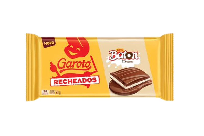 Tabletas Rellenas Garoto Recheados Baton Creme 90 G