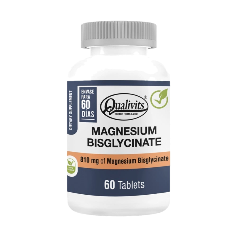 Bisglicinato De Magnesio Qualivits 810 Mg 60 Tabletas