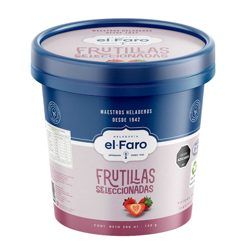 Helado El Faro Frutillas Seleccionadas 200 Ml