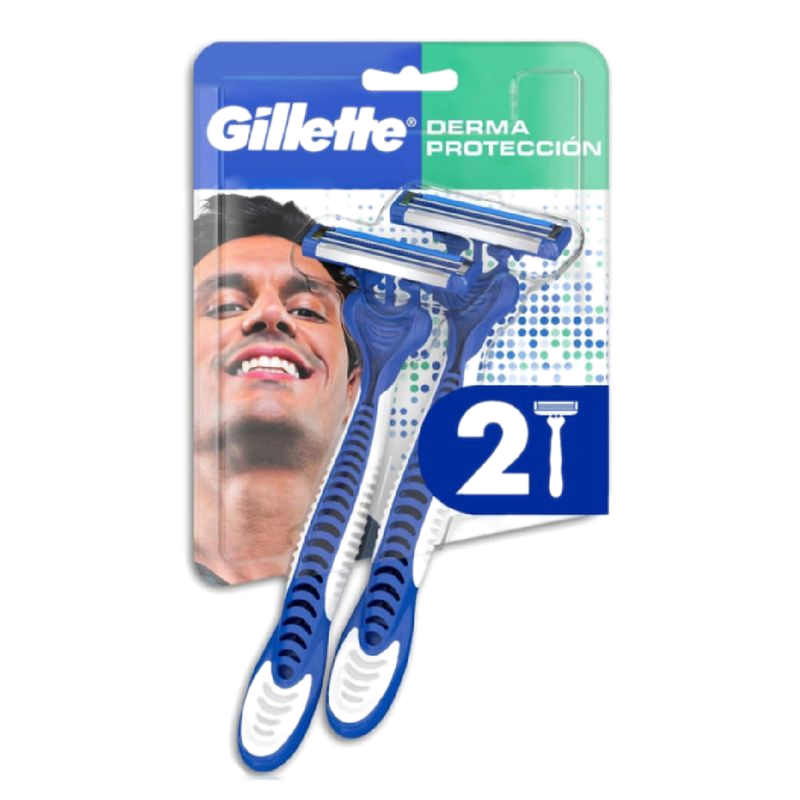 Máquina De Afeitar Gillette Derma Proteccion 2 Unidades
