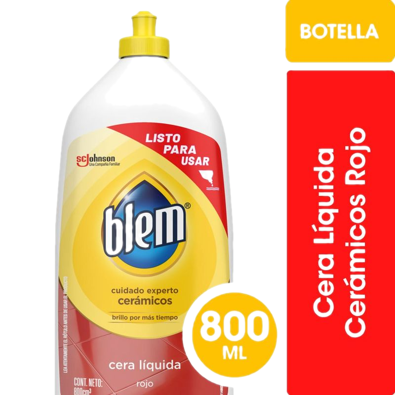 Cera Blem Pisos Cerámicos Rojo 800 Ml