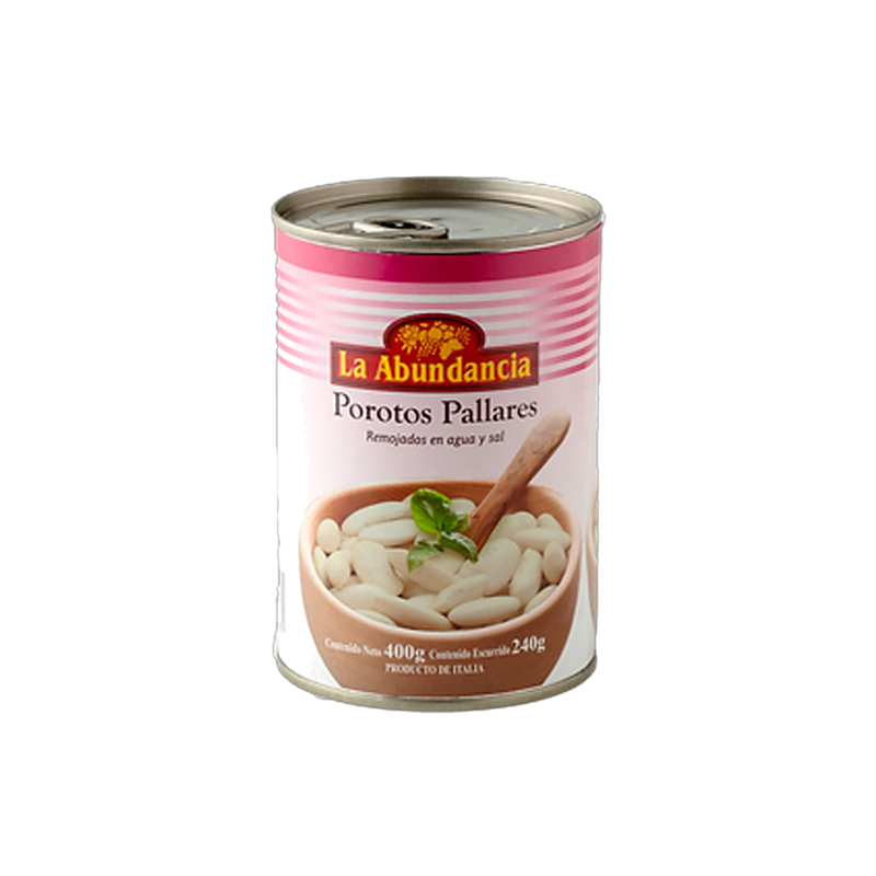 Poroto La Abundancia Pallares Lata 400 G .