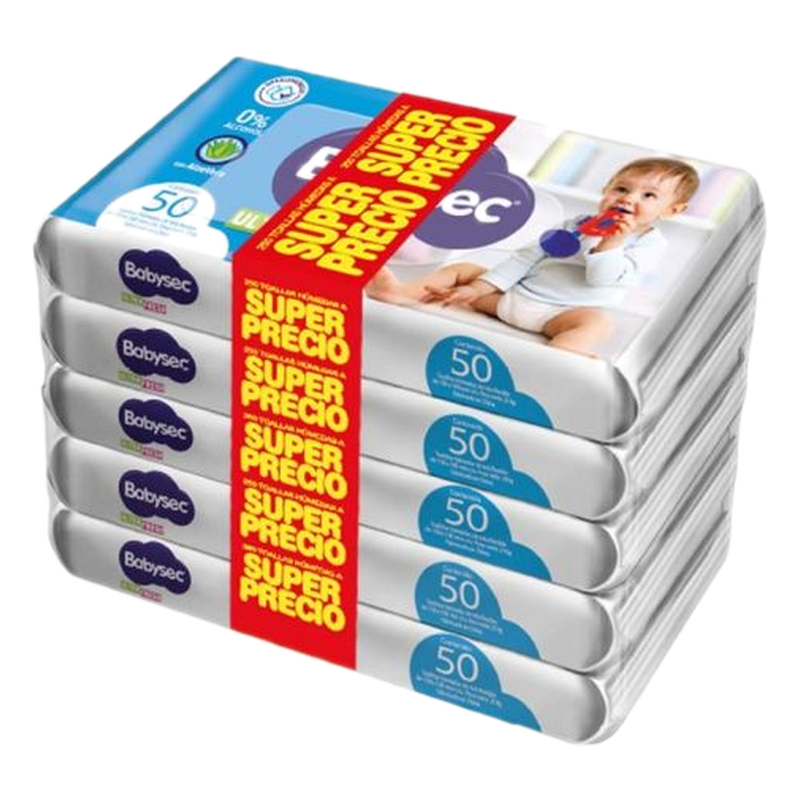 Toallas Húmedas Babysec 250 Unidades