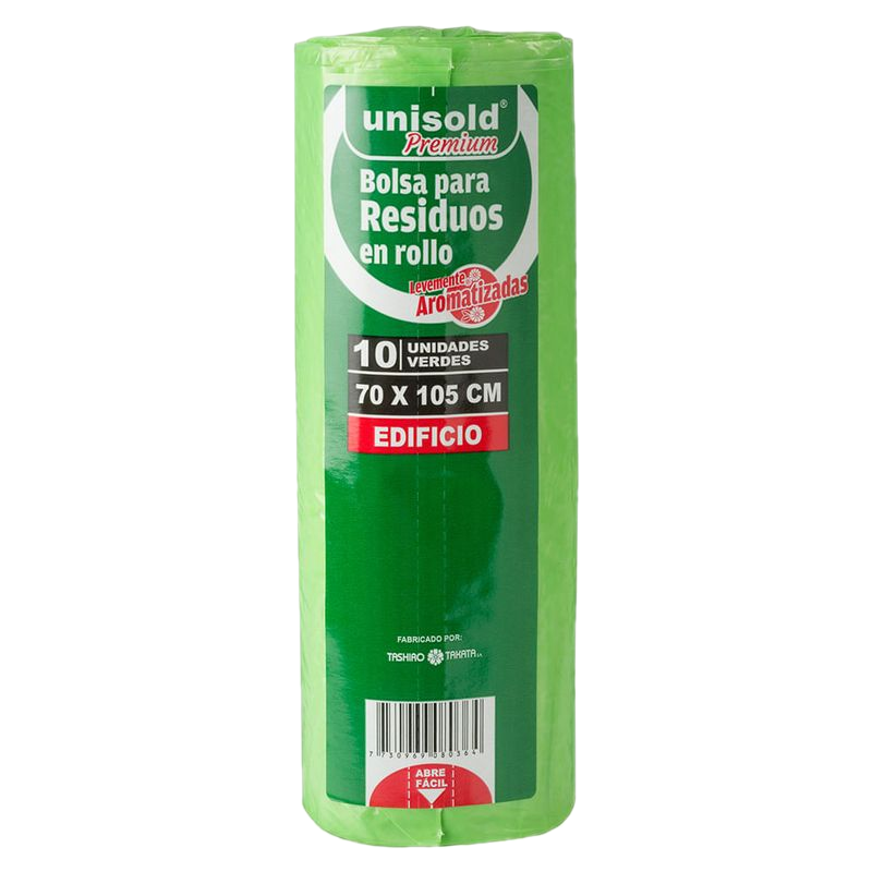Bolsa Residuo En Rollo Unisold Edificio Verde 10 Unidades