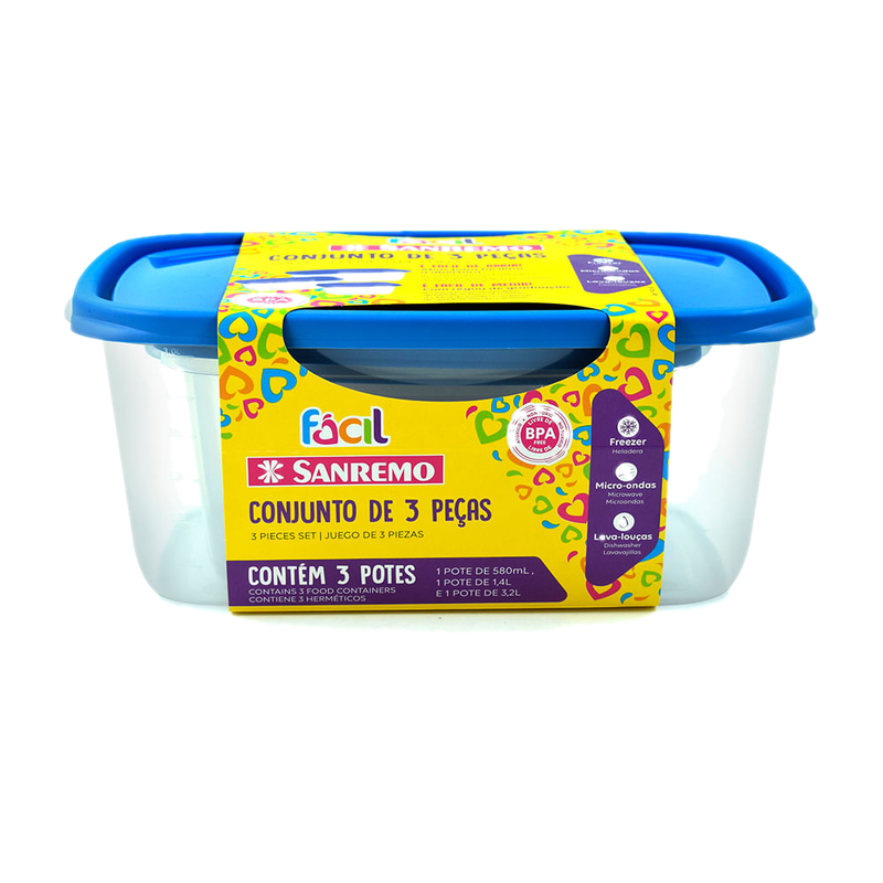 Set De 3 Piezas Rectangulares Sanremo