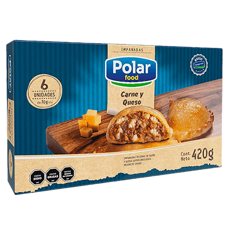 Empanadas De Carne Y Queso Polar Food 6 Unidades 420 G