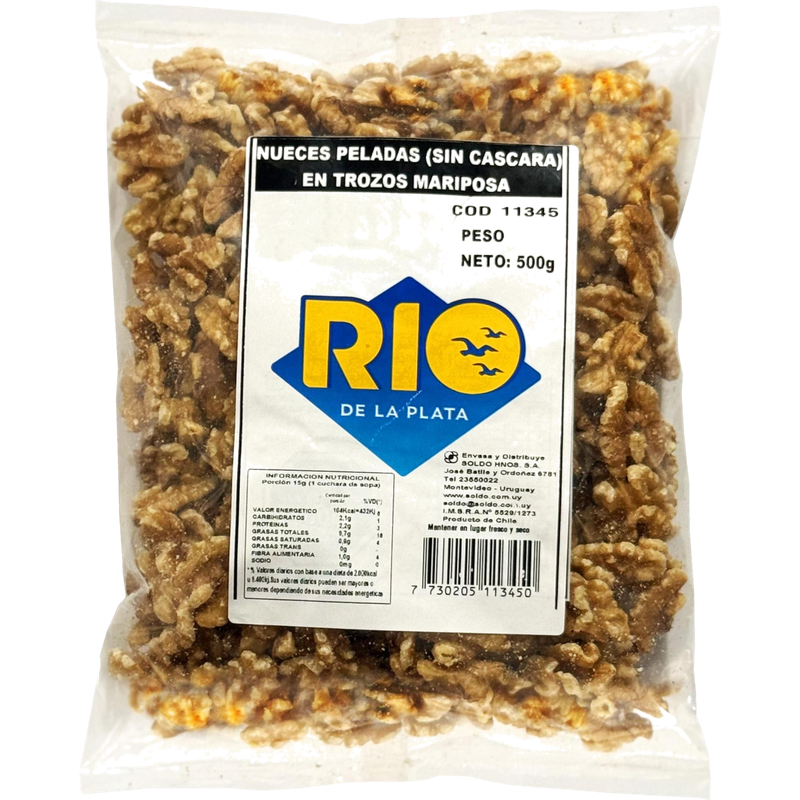 Nueces Sin Cascara Rio De La Plata 500 G