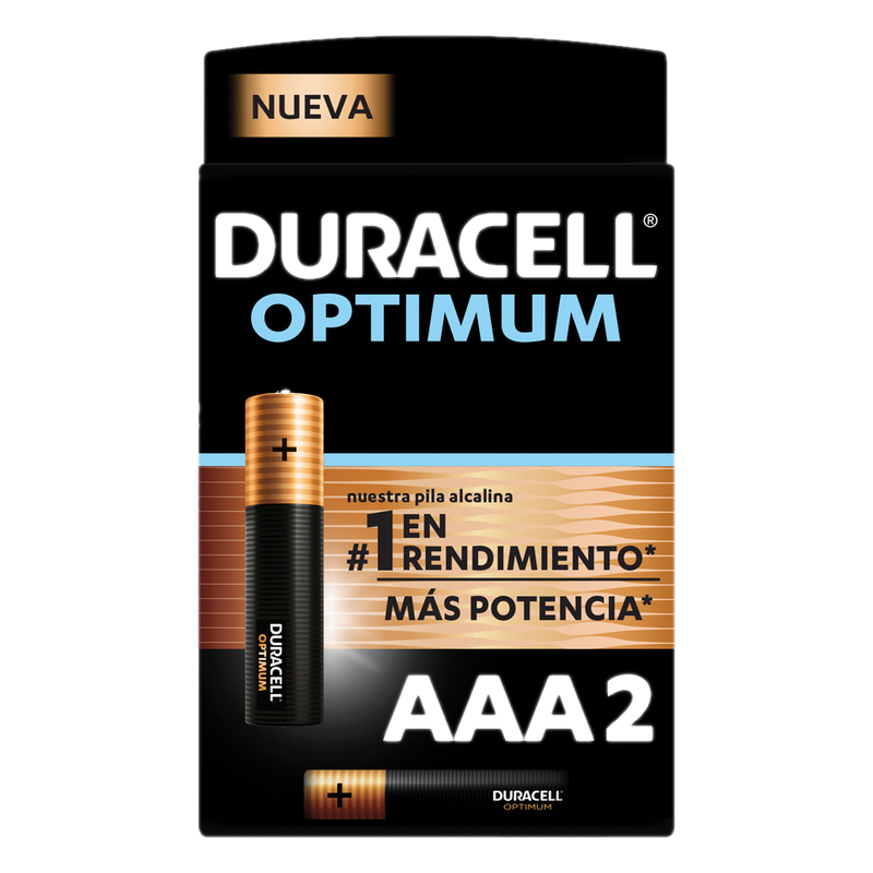 Pila Duracell Optimum Aaa 2 Unidades