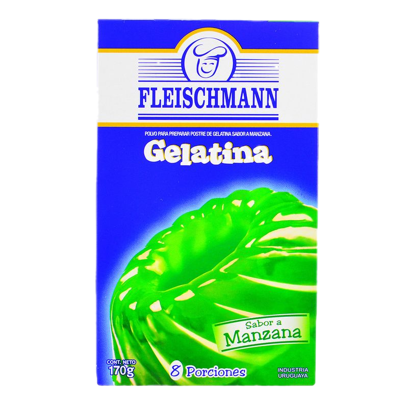 Gelatina Fleischmann Manzana 8 Porciones