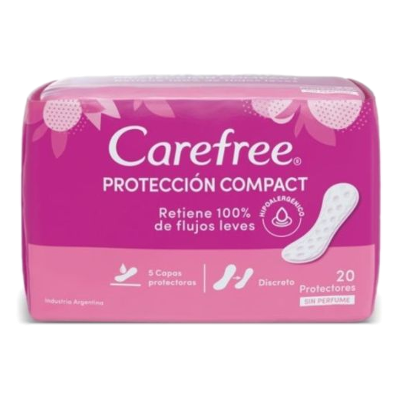 Carefree Compact Sin Perfume 20 Unidades