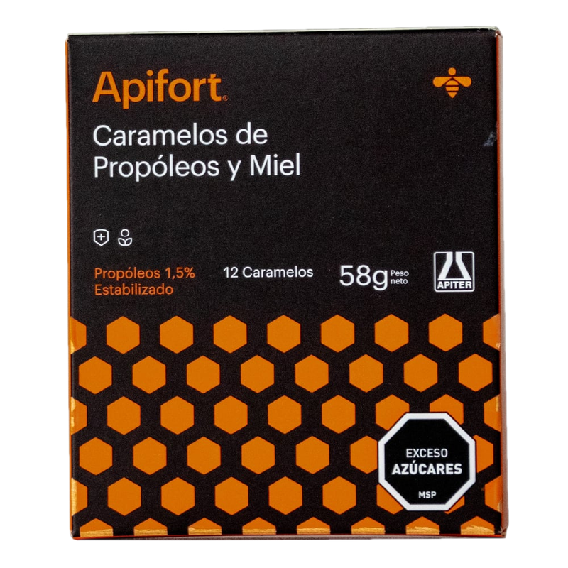 Caramelos De Propóleo Y Miel Apifort 12 Unidades