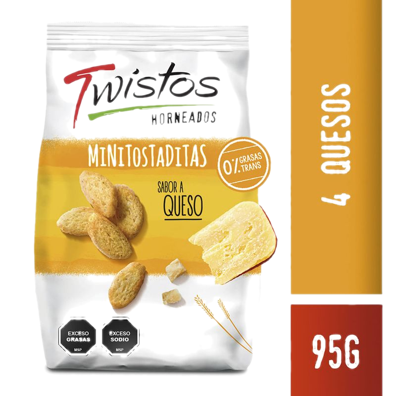 Mini Tostaditas Twistos 4 Quesos 95 G