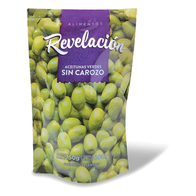 Aceitunas Verdes Revelación Sin Carozo 750 G