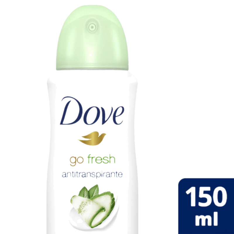 Antitranspirante Dove Go Fresh Pepino Y Té Verde En Aerosol 150 Ml