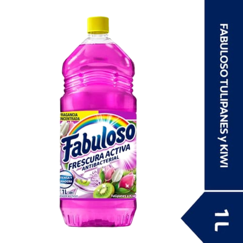Limpiador Fabuloso Antibacterial Tulipanes Y Kiwi 1 L