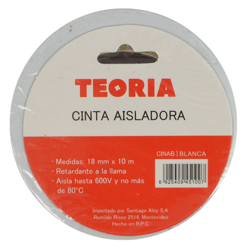 Cinta Aisladora Teoria+ 18mmx10yrd.