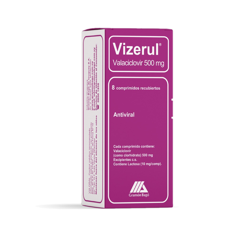 Vizerul 500 Mg 8 Comprimidos Recubiertos