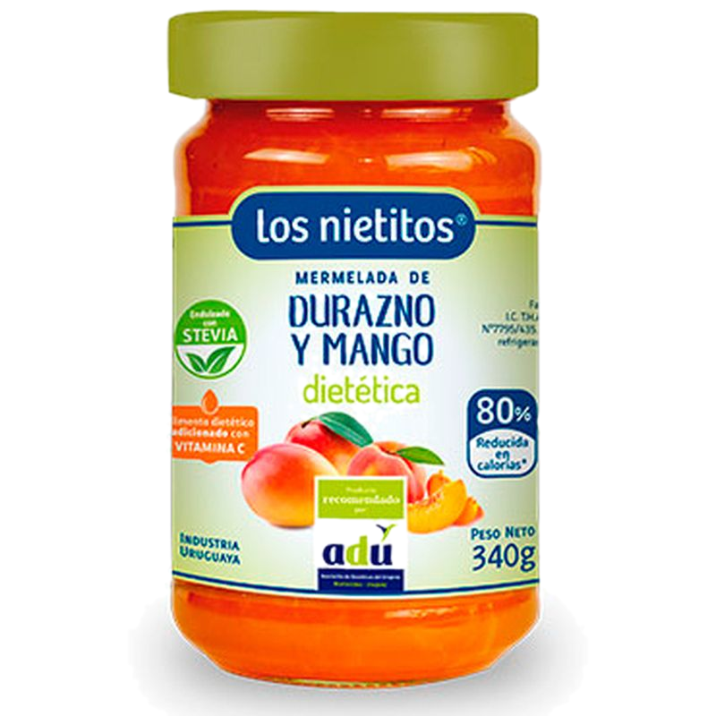 Mermelada Durazno-mango Los Nietitos 0% Azúcar 340 G