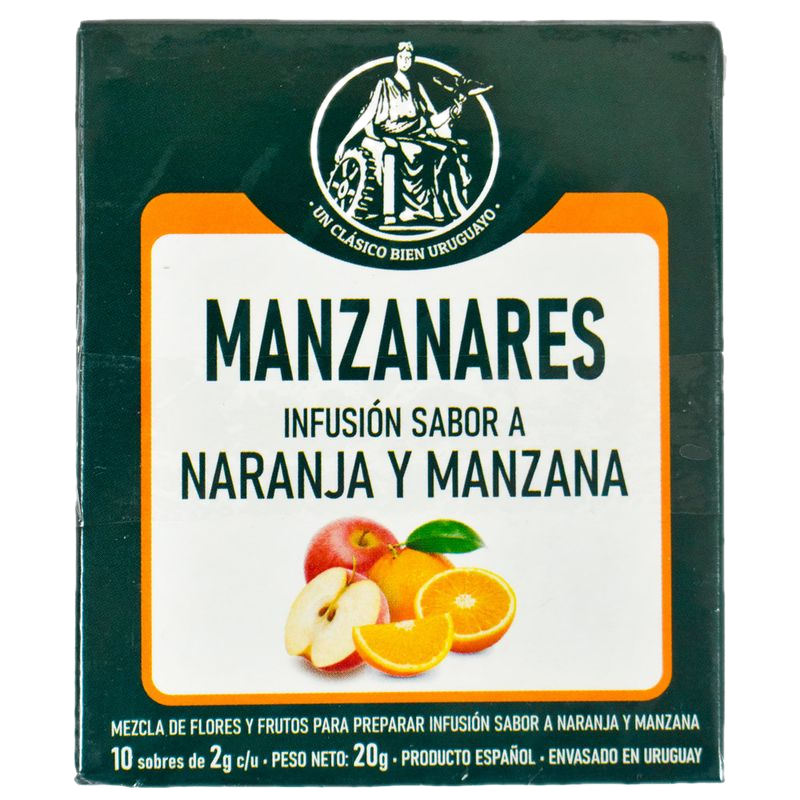 Té Manzanares Sabor Naranja Y Manzana 10 Sobres
