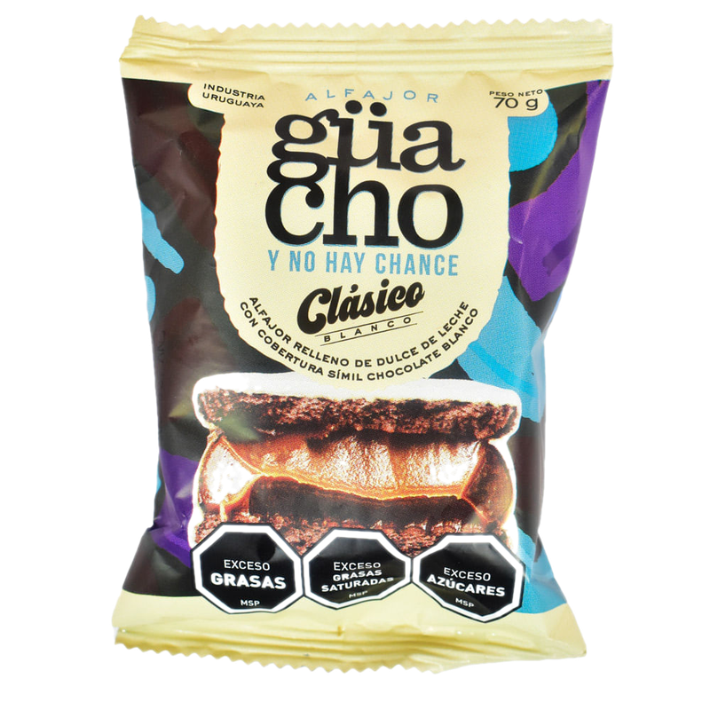 Alfajor Güacho Clásico Chocolate Blanco 70 G
