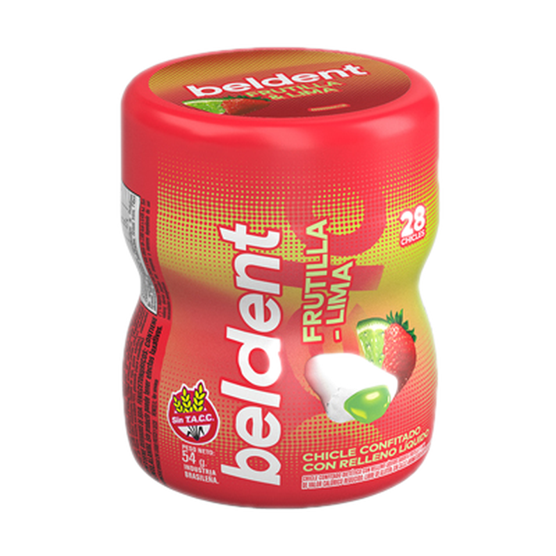 Chicle Beldent Frutilla-lima Pote 54 G
