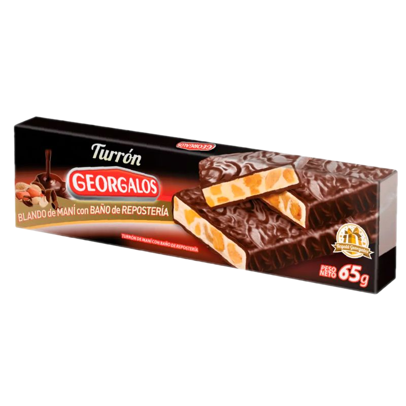 Turrón De Maní Bañado Georgalos 65 G