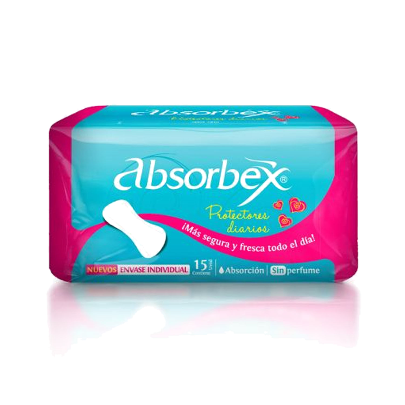 Protector Diario Absorbex Trifoliados 15 Unidades