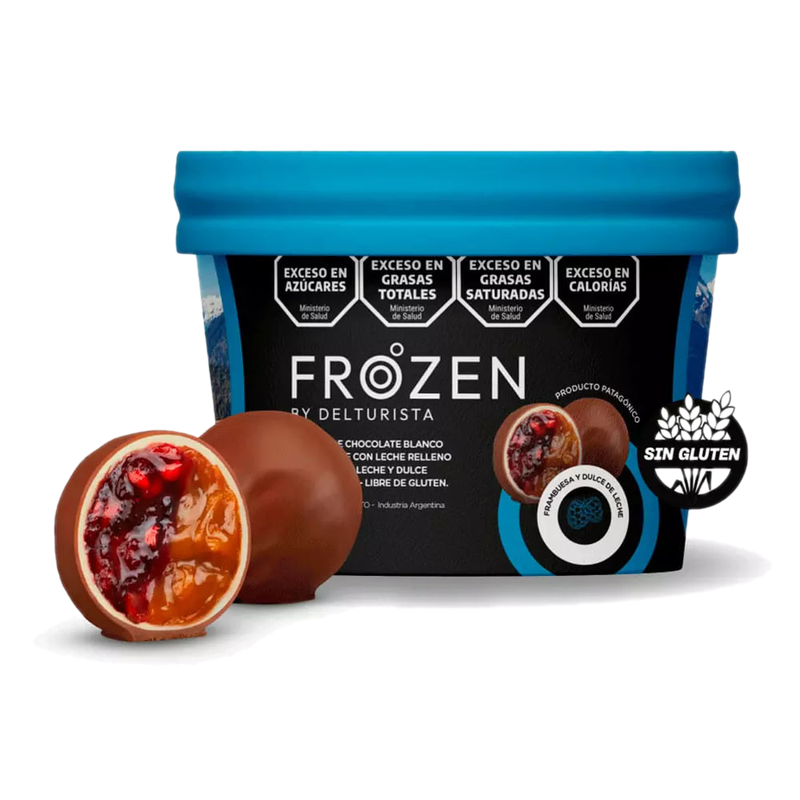 Bombón Frozen Choco Con Dulce De Leche Y Frambuesa 140 G