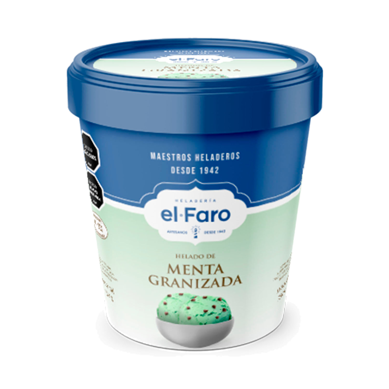 Helado El Faro Menta Granizada Plastico 1100cc