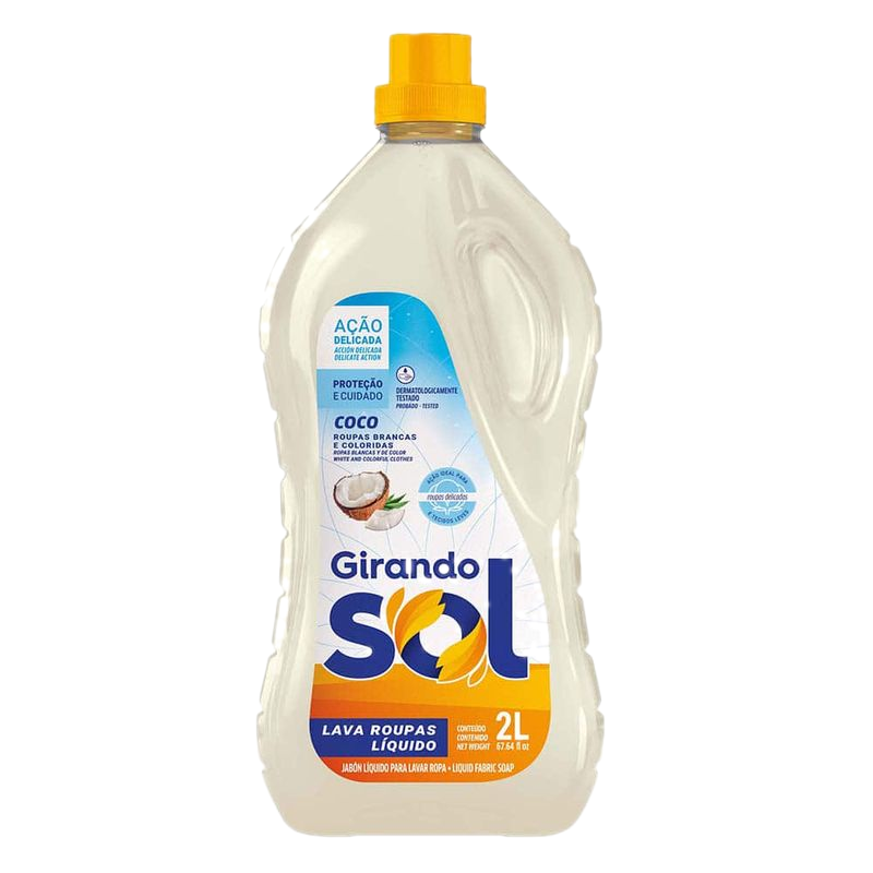 Detergente Para Ropa Líquido Girando Sol Coco 2 L