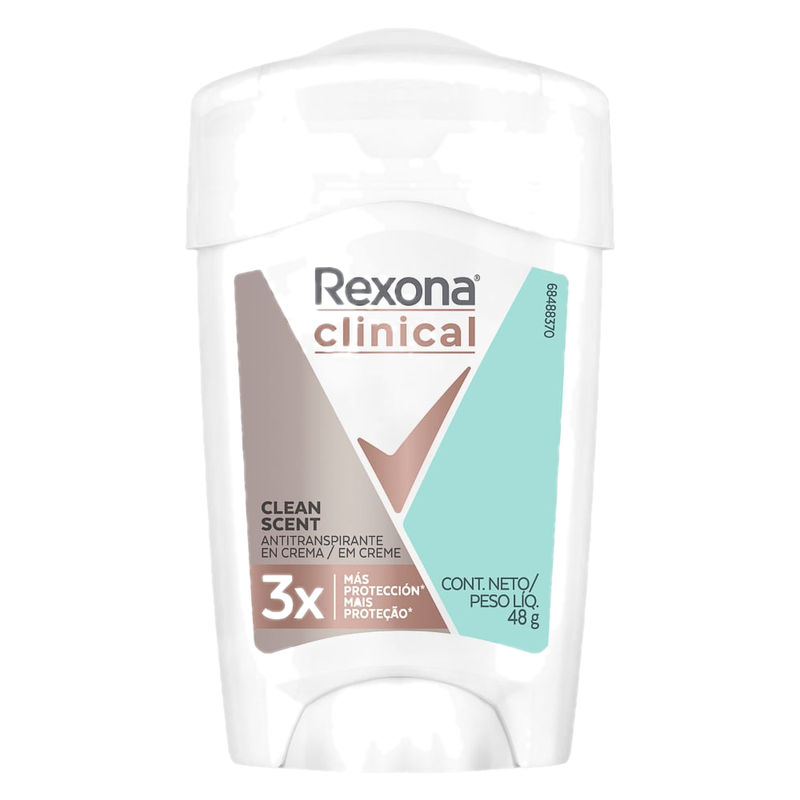 Desodorante En Crema Rexona Clinical Femenino Clean Scent 48 G