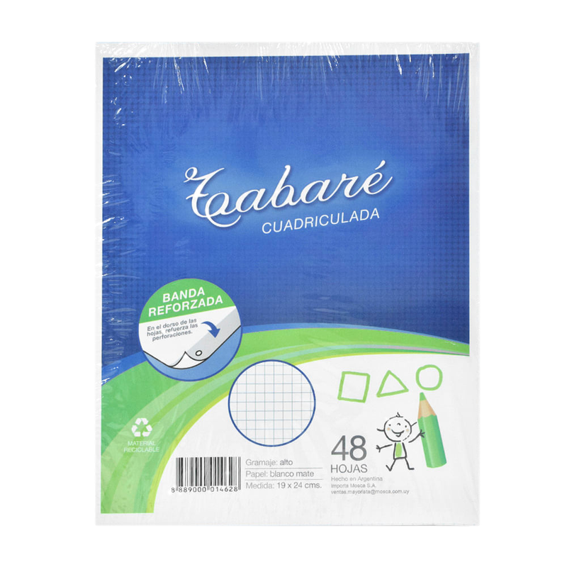 Hojas Tabaré Cuadriculada 48 Hojas