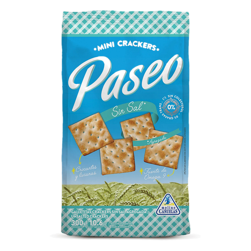 Galletas Mini Crackers Paseo Sin Sal 300 G