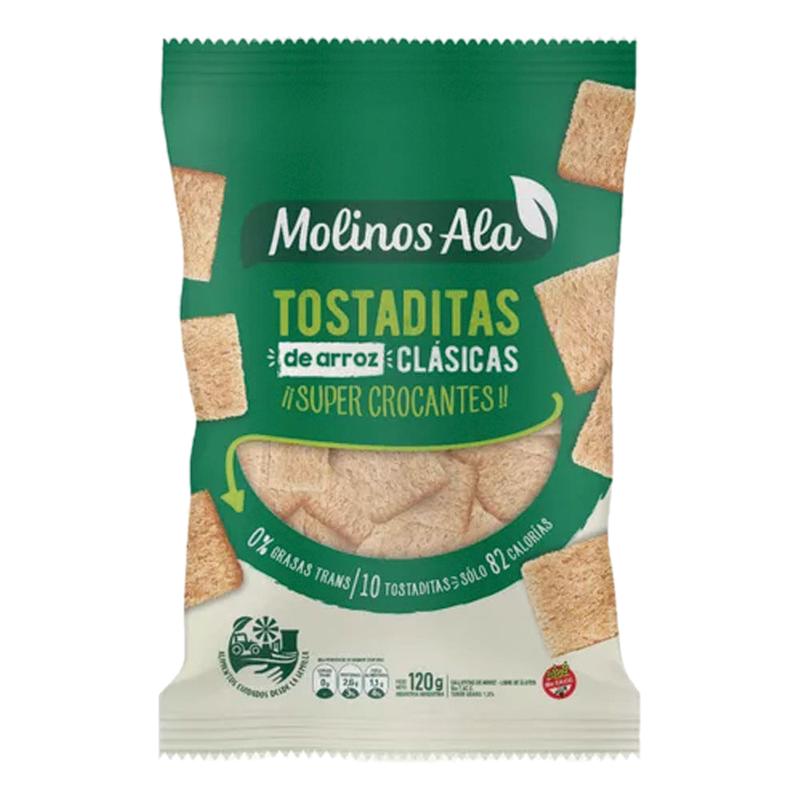 Tostaditas De Arroz Molinos Ala Libre De Gluten 100 G