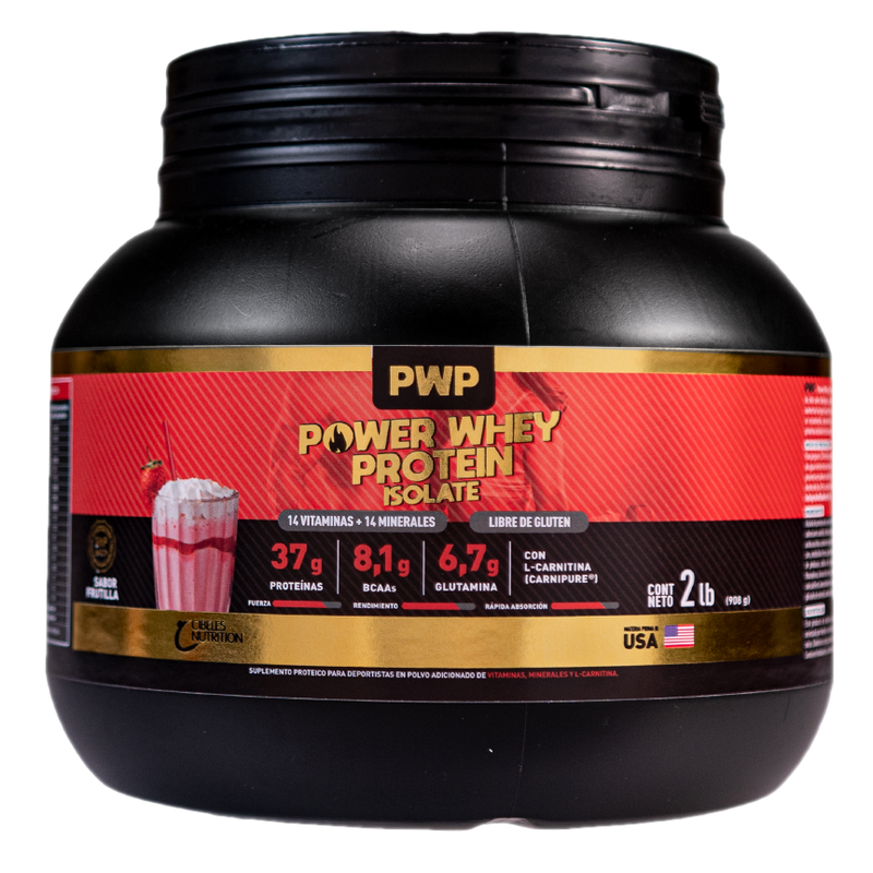 Suplemento Whey Protein Isolate Power Frutilla 930 G