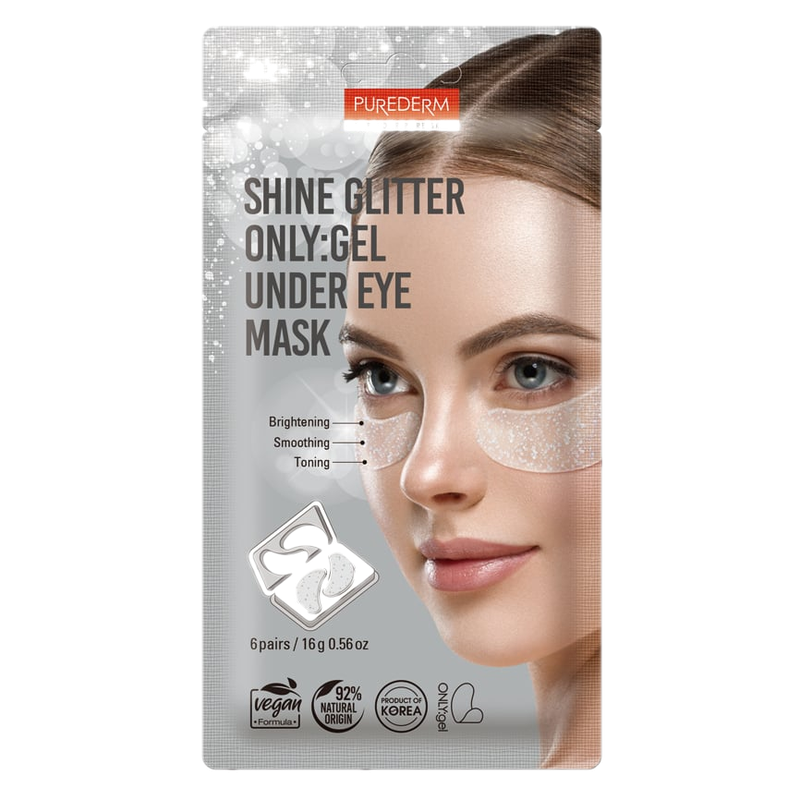 Mascarilla Gel Facial Purederm Under Eye Glitter 6 Unidades