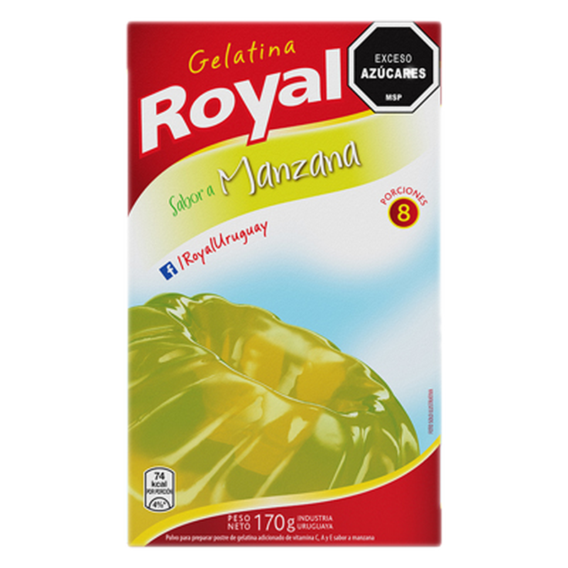Gelatina Royal Manzana 8 Porciones 170 G