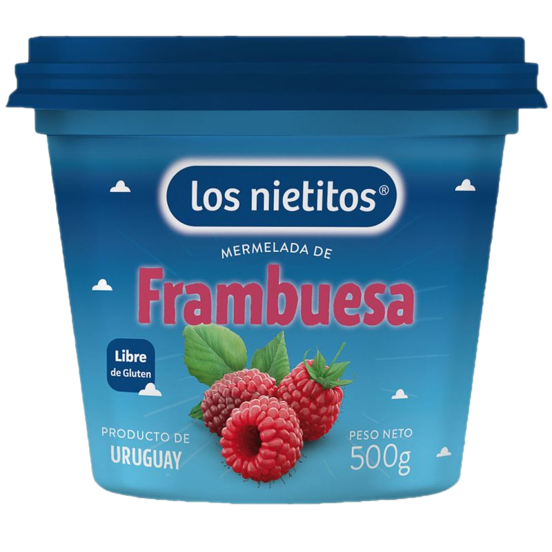 Mermelada Los Nietitos Sabor Frambuesa Pote 500 G
