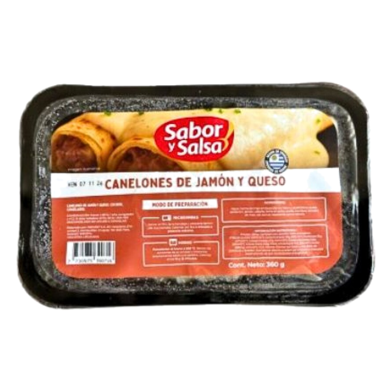 Canelones Sabor Y Salsa Jamón Y Queso 360 G